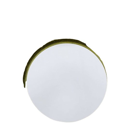 Candle Holder Heavy Scroll Steel Stand Green Crackle Glass Wind Shade 17" - Picture 7 of 8